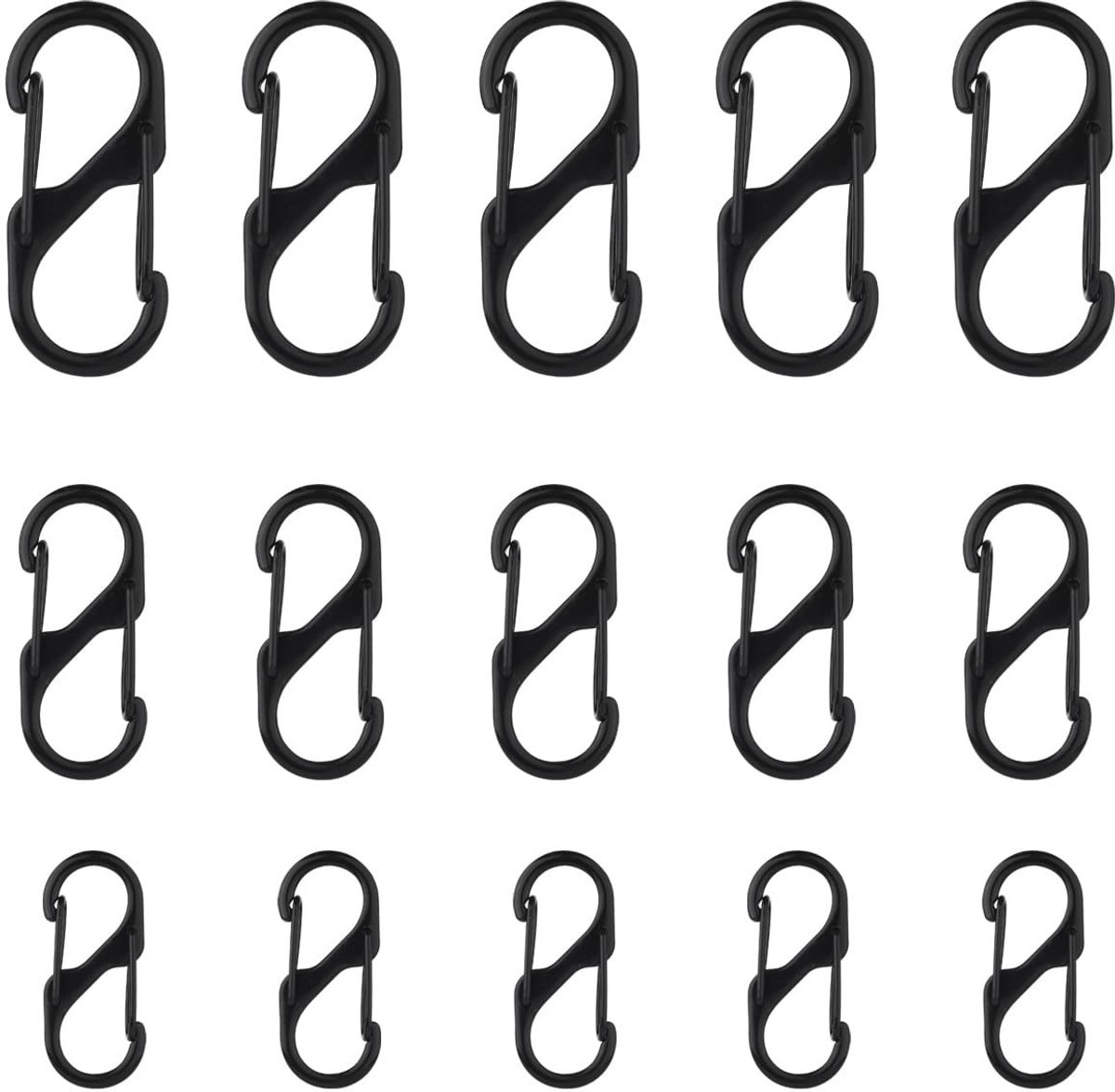 Allecto - Zipper Clip Theft Deterrent - S-vormige Locking Carabiner Clips - Veiligheid en gemak - Voor Rugzakken en Sleutels - Ideaal voor outdoor ...