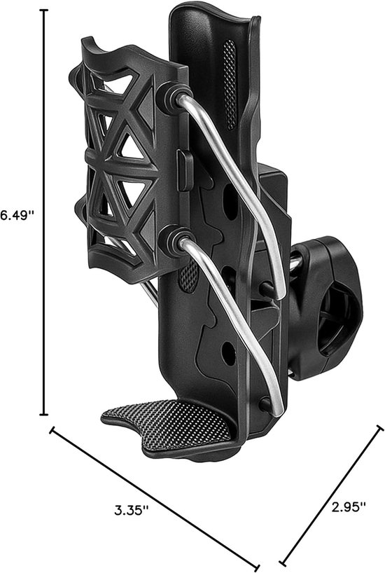 1 stuk - Bekerhouder voor auto/fiets - 360 graden draaibaar - Drankhouder - Draagbaar opbergbakje - 8,5 × 7,5 × 16 cm - Geschikt voor het opbergen van waterflessen tijdens het reizen met de fiets, motor of boot - Zwart — afbeelding 2