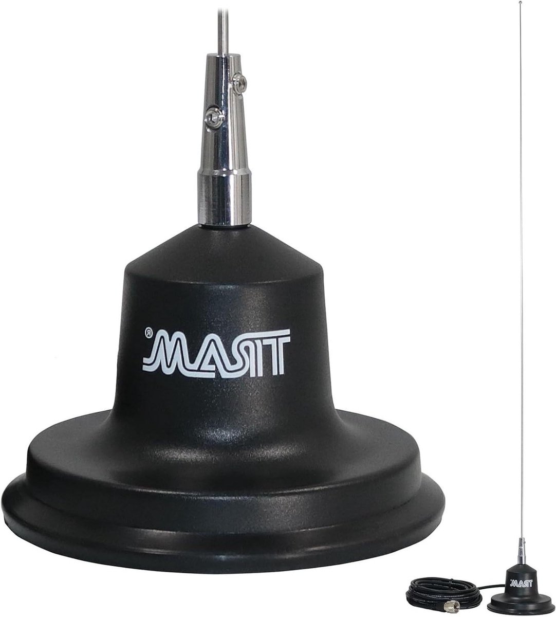 CB Antenne Kit - Magneet Mount - Communicatie Onderweg - Krasbestendige Magneet - 91 cm Zweep - Zwart