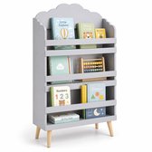 Lina® Kinderboekenkast - Boekenkast - Boekenrek - 3 Niveaus - Grijs