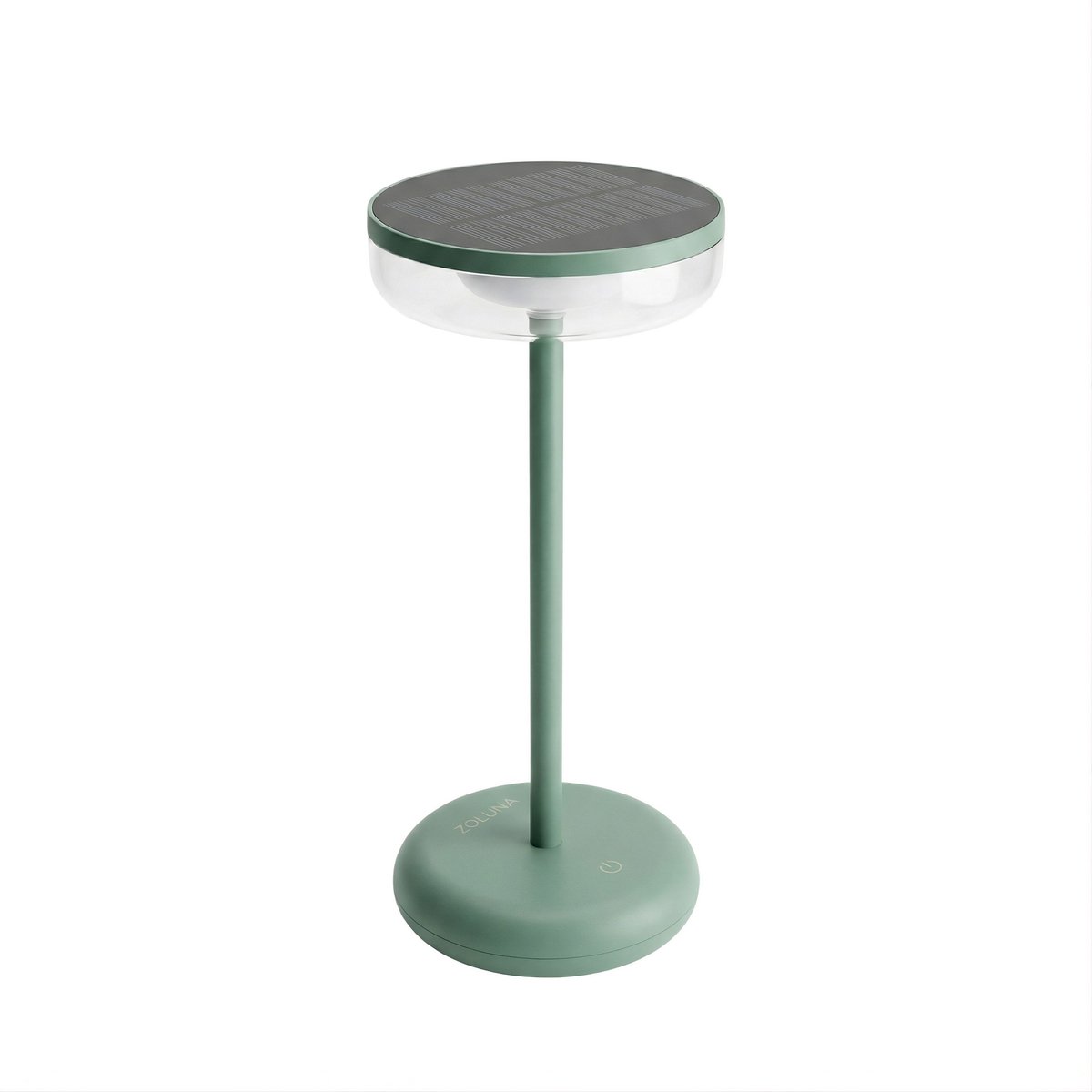 ZOLUNA Solar Tafellamp BOBBIE Fresh Green - USB oplaadbaar - Touch Dimbaar - Zware Voet - Extra Warm Wit - 160 Lumen - Tijdloos design
