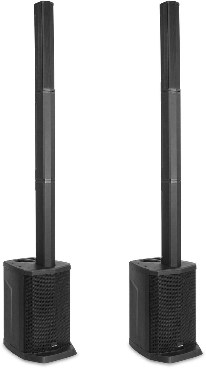Vonyx VX808 PA speakers - Set van twee actieve speakers - Draadloze stereo pairing - 640W