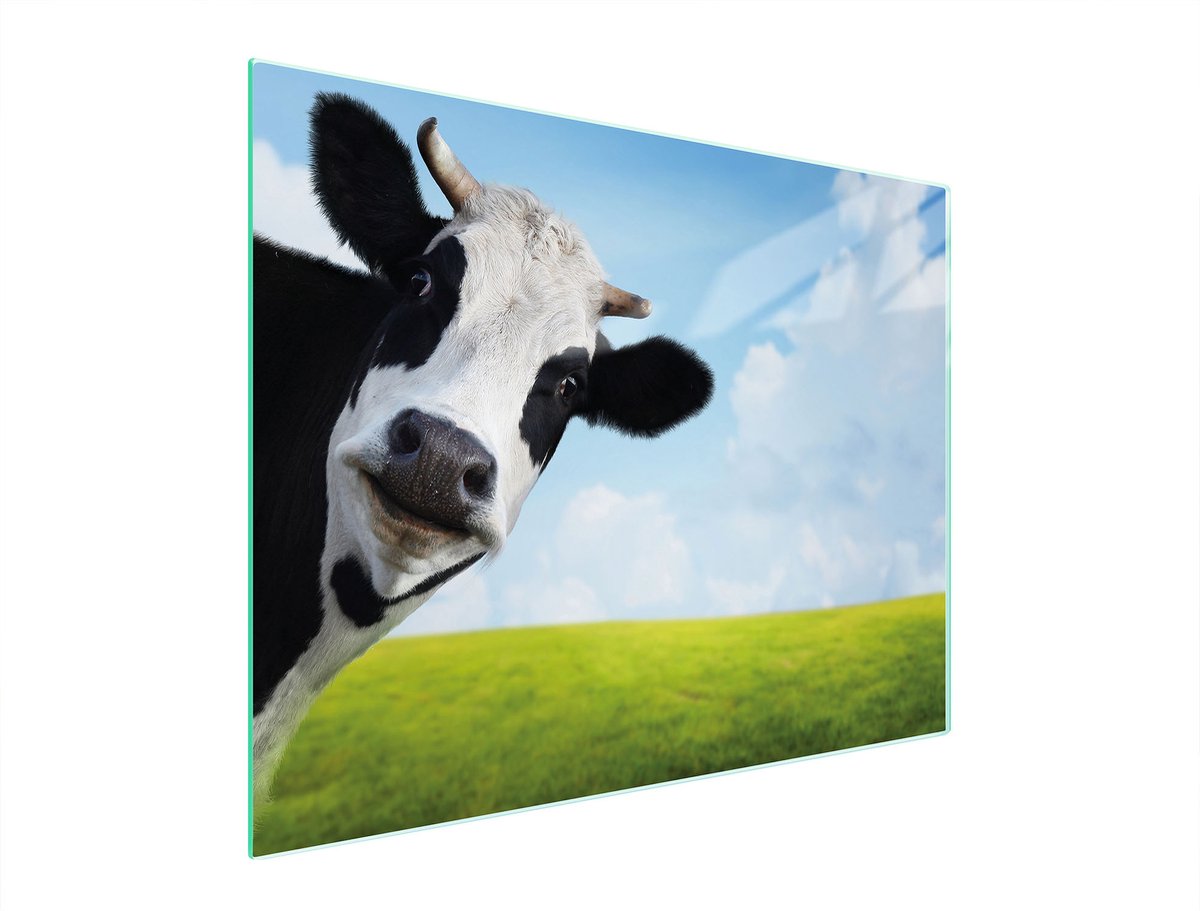TMK ArtDeko - Snijplank - 52x40 cm - Veiligheidsglas - Koeienontwerp