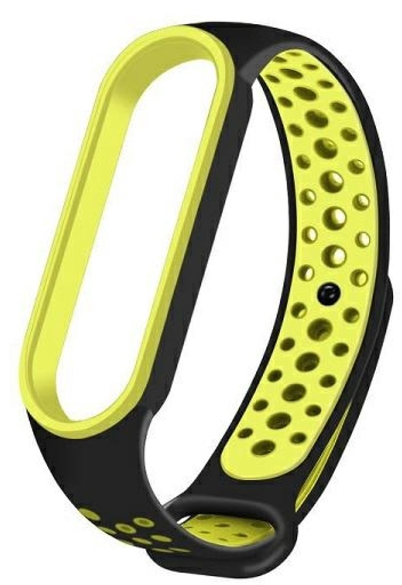 Beline pasek smartwatchbandje voor Mi Band 7/6/5 zwart/groen