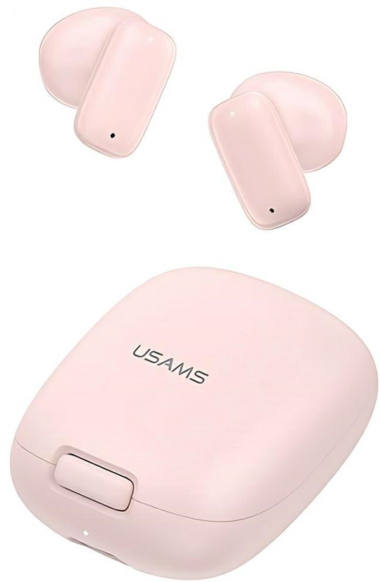 USAMS Bluetooth 5.3 TWS ID Series hoofdtelefoon draadloos roze/roze BHUID04 (ID25)