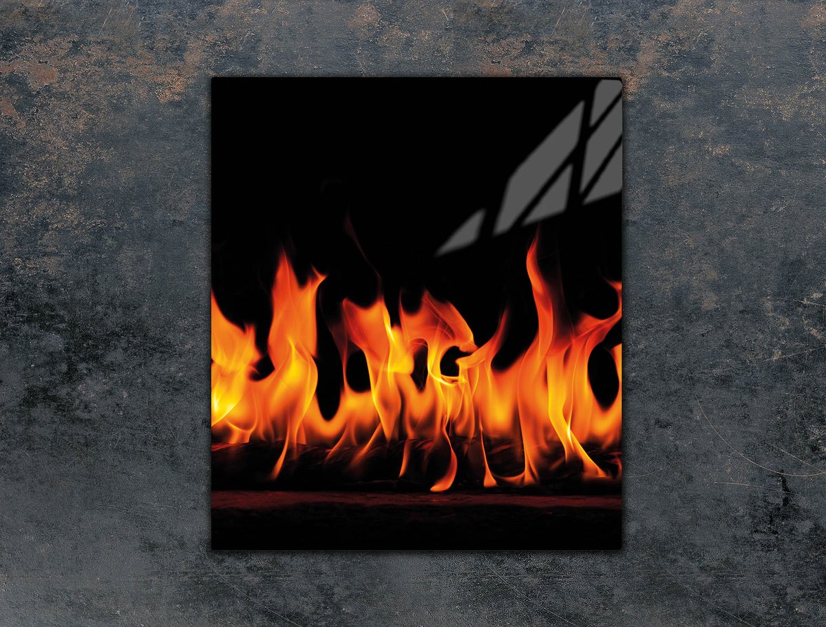 TMK ArtDeko - Snijplank van Gehard Glas - 45x52 cm - Vuureffect - Veelzijdig en Veilig