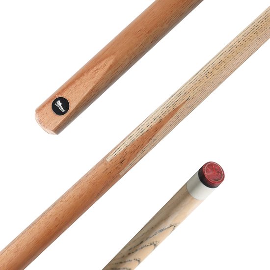 Pool Keu - Biljartstok - Biljart Spelen - Eén Delig Ontwerp - 13mm Tip - Houtkleur — afbeelding 3