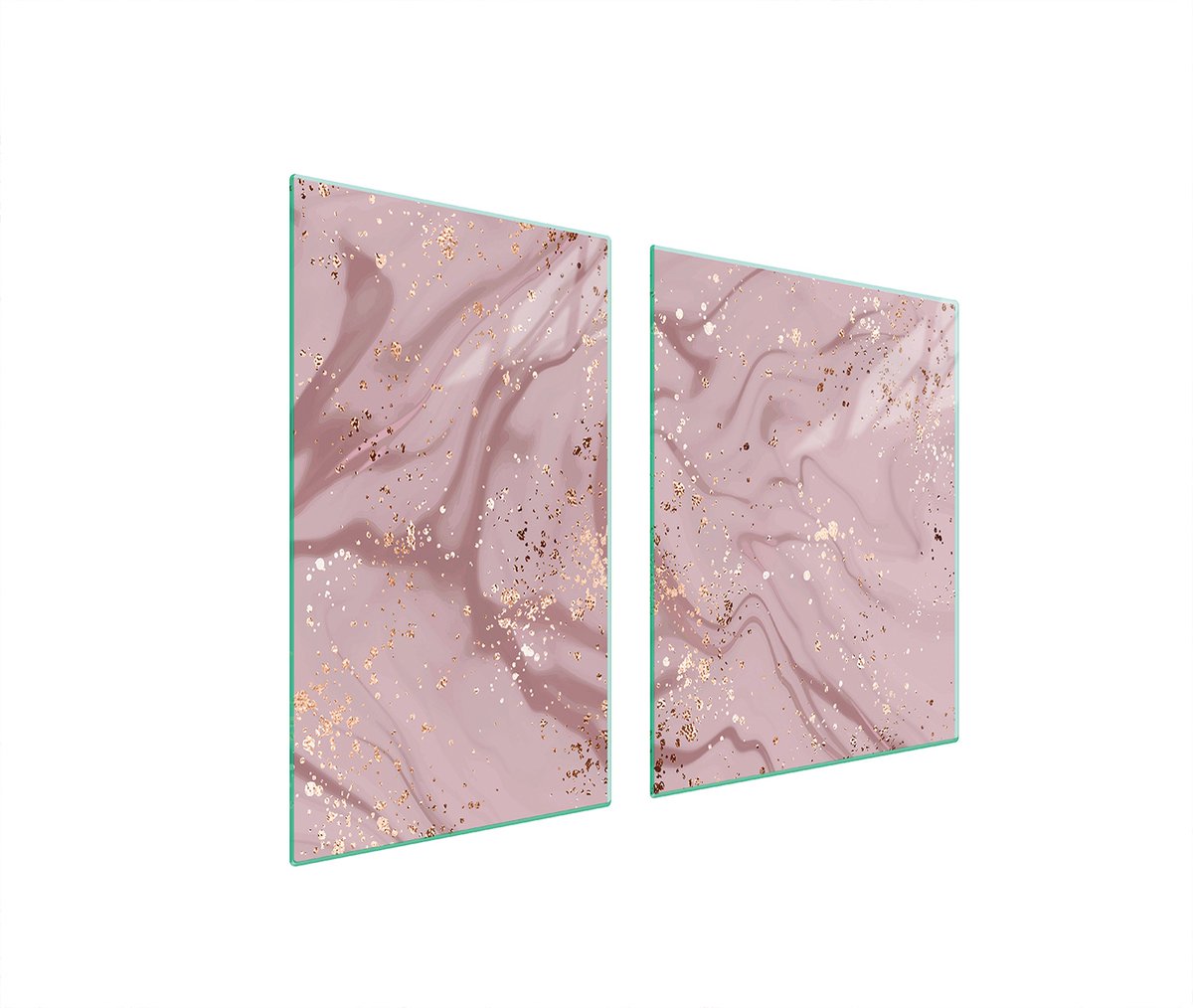 TMK ArtDeko - Snijplank - 100x52 cm - Marmereffect - Glas - Beschermend