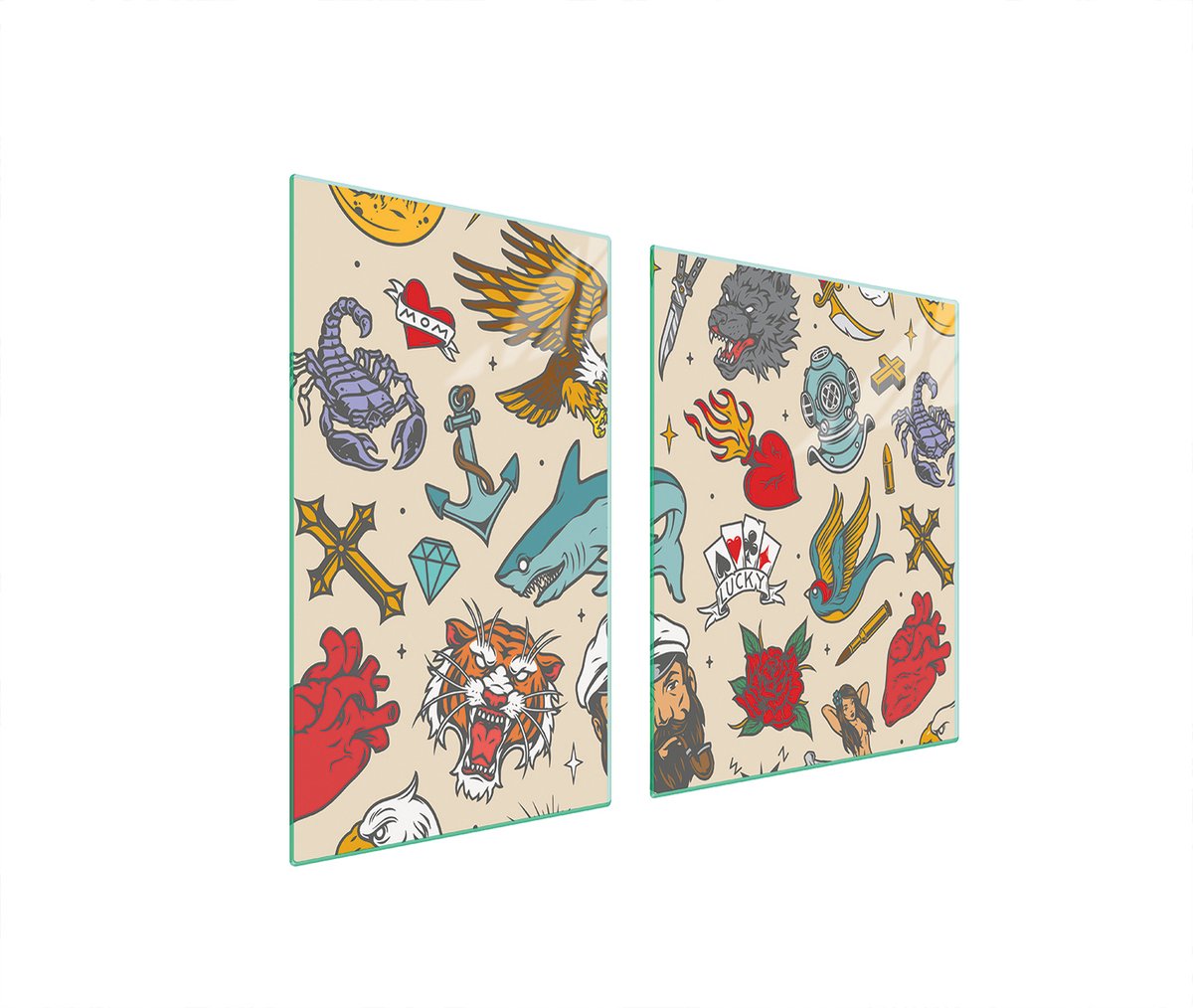 TMK ArtDeko - Snijplank - 100x52 cm - Glas - Sprookjesontwerp