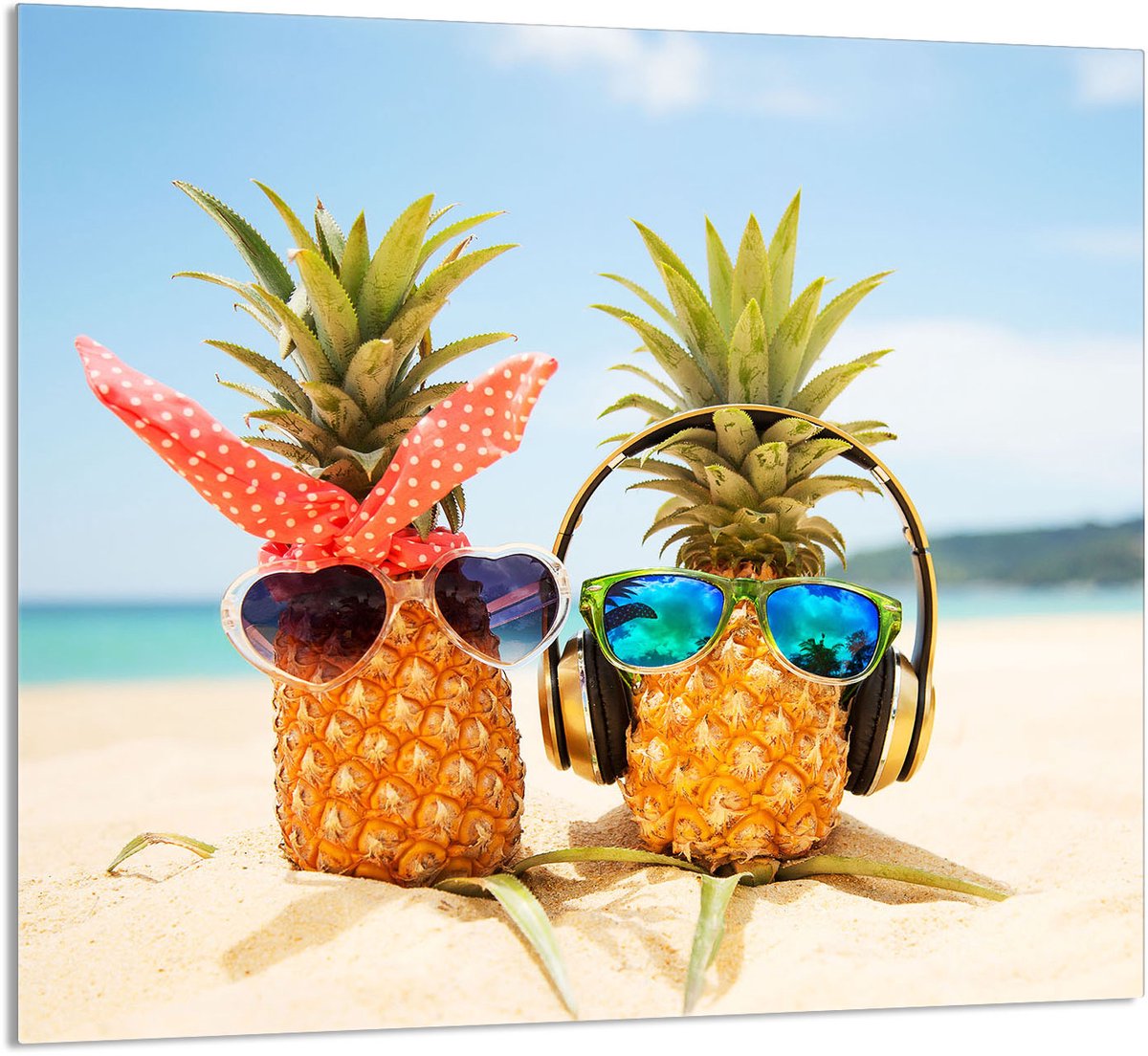 TMK ArtDeko Serie - Glazen Keukenpaneel - Ananas - 65x60 cm - Multifunctioneel