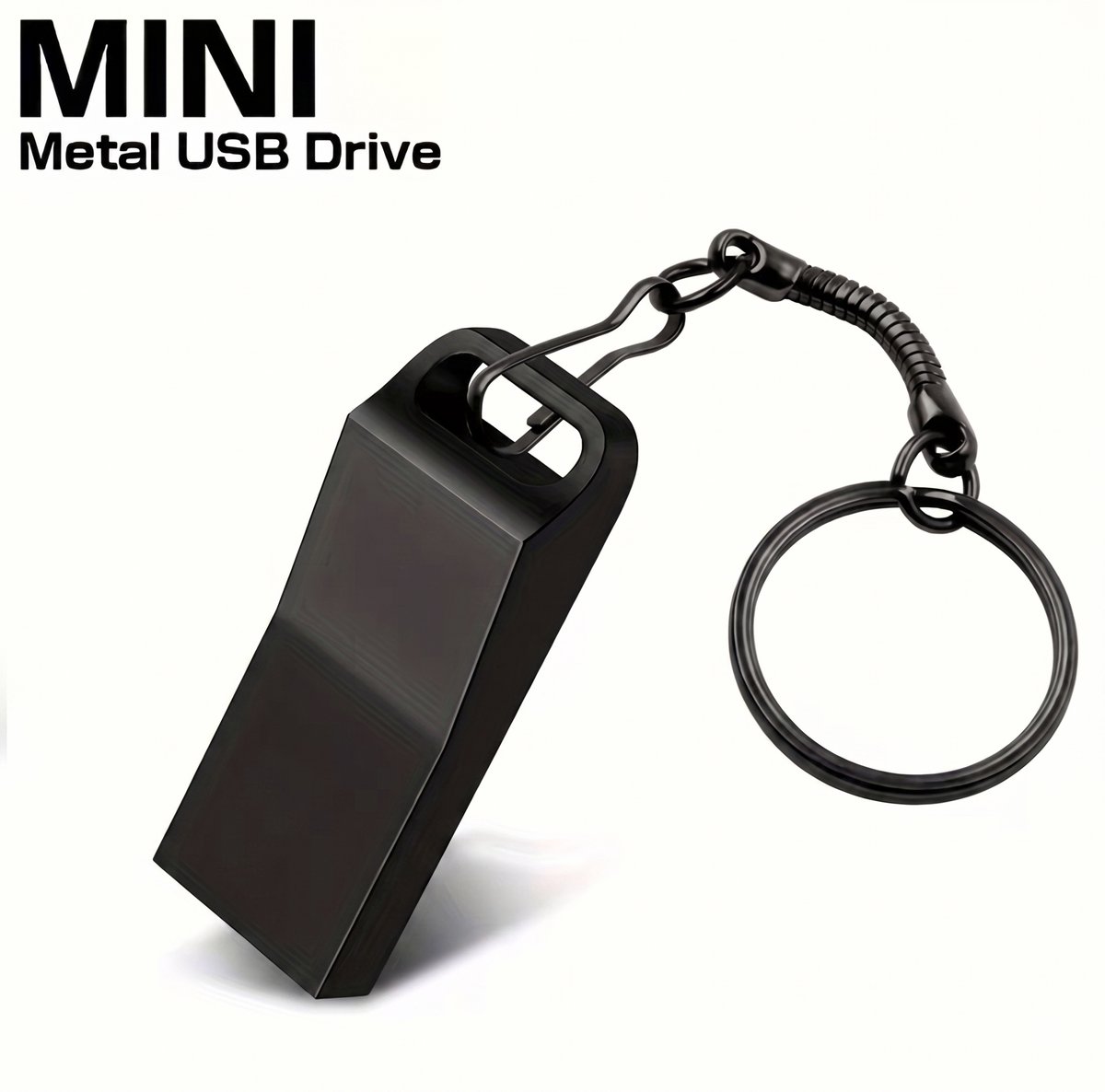 USB Stick 8GB Zwart – USB 2.0 Flash Drive – Compacte Geheugenstick – Universele USB Opslag voor PC, Laptop & Auto