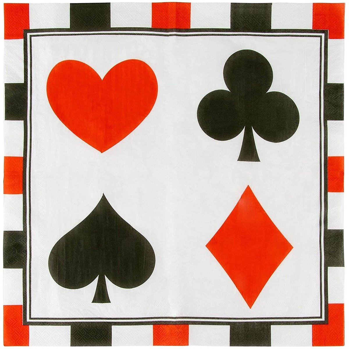 aladdien - Casino Poker Design - Feestservetten - 150 stuks - Kleurig en feestelijk - Perfect voor themafeesten - Geschikt voor verjaardagen en even...