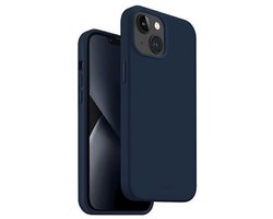 UNIQ Lino Serie - iPhone 14 Plus Hoesje - Blauw - Slank Ontwerp - Zacht Afgewerkt