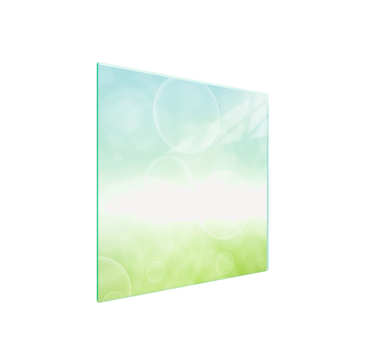TMK ArtDeko Serie - Glazen Beschermplaat - 50x52 cm - Stokrozen - Snijplank