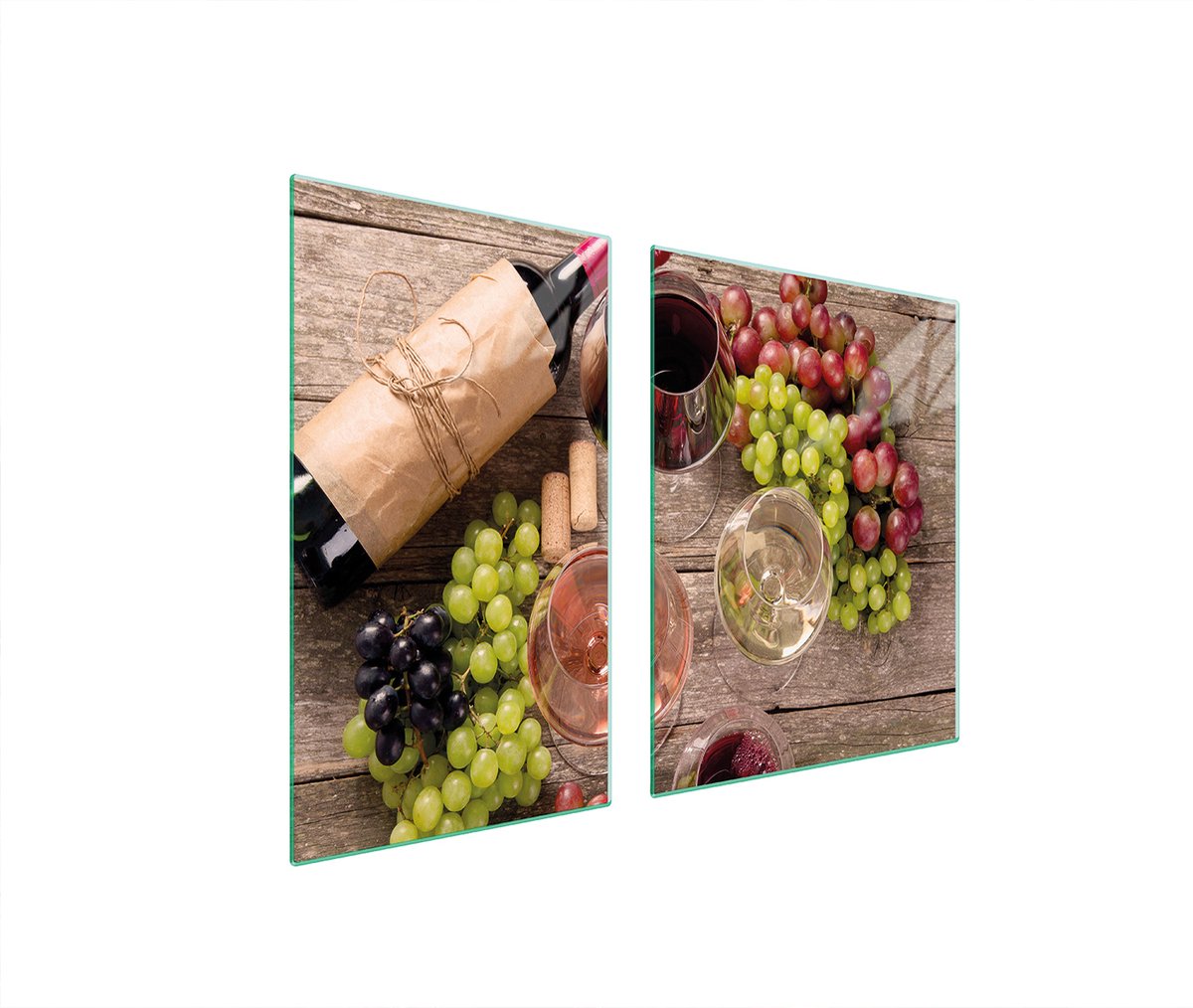 TMK ArtDeko - Snijplank - 100x52cm - Glas - Wijnmotief