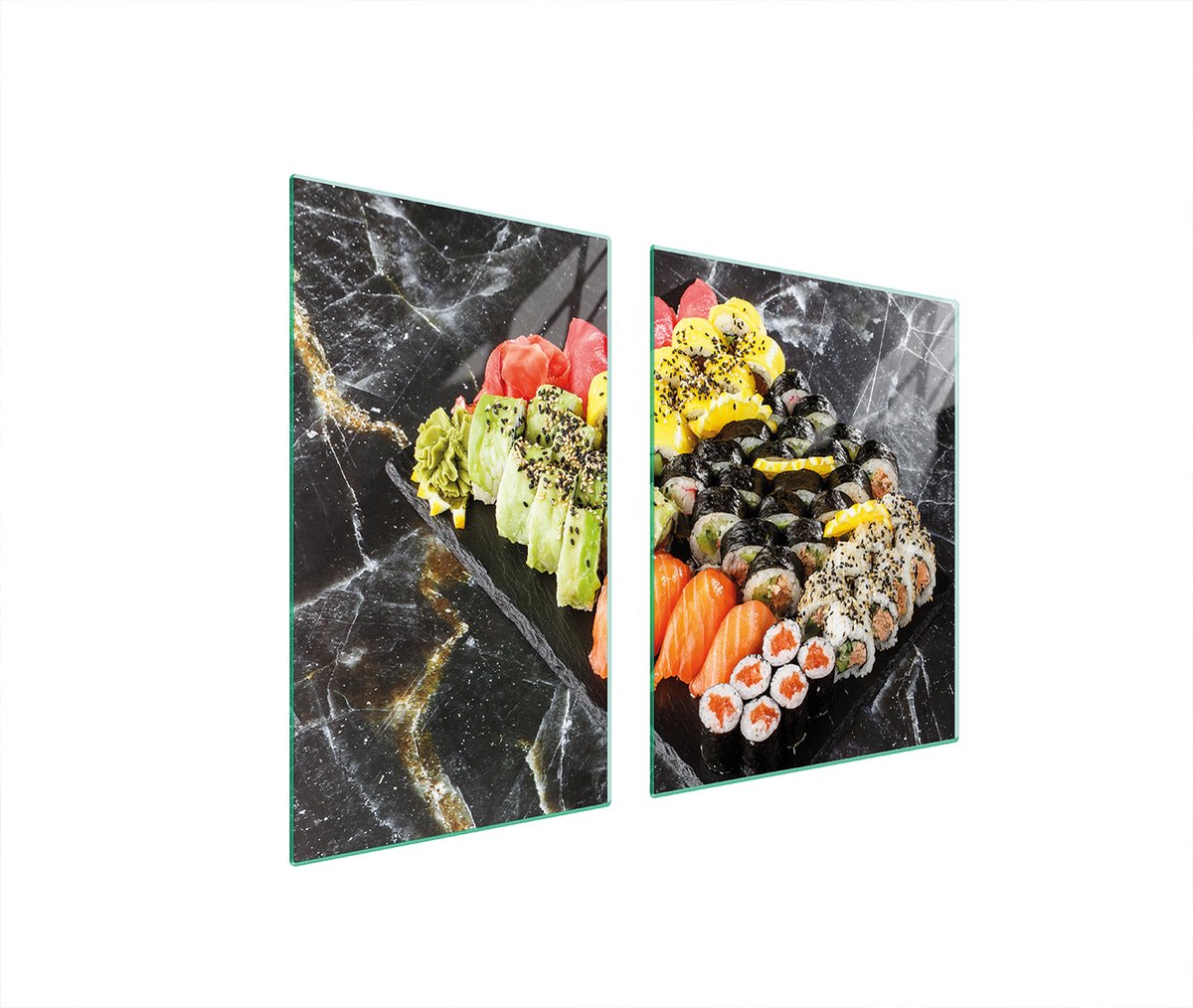 TMK ArtDeko - Snijplank van Gehard Glas - 100x52 cm - Sushi Design - Veelkleurig