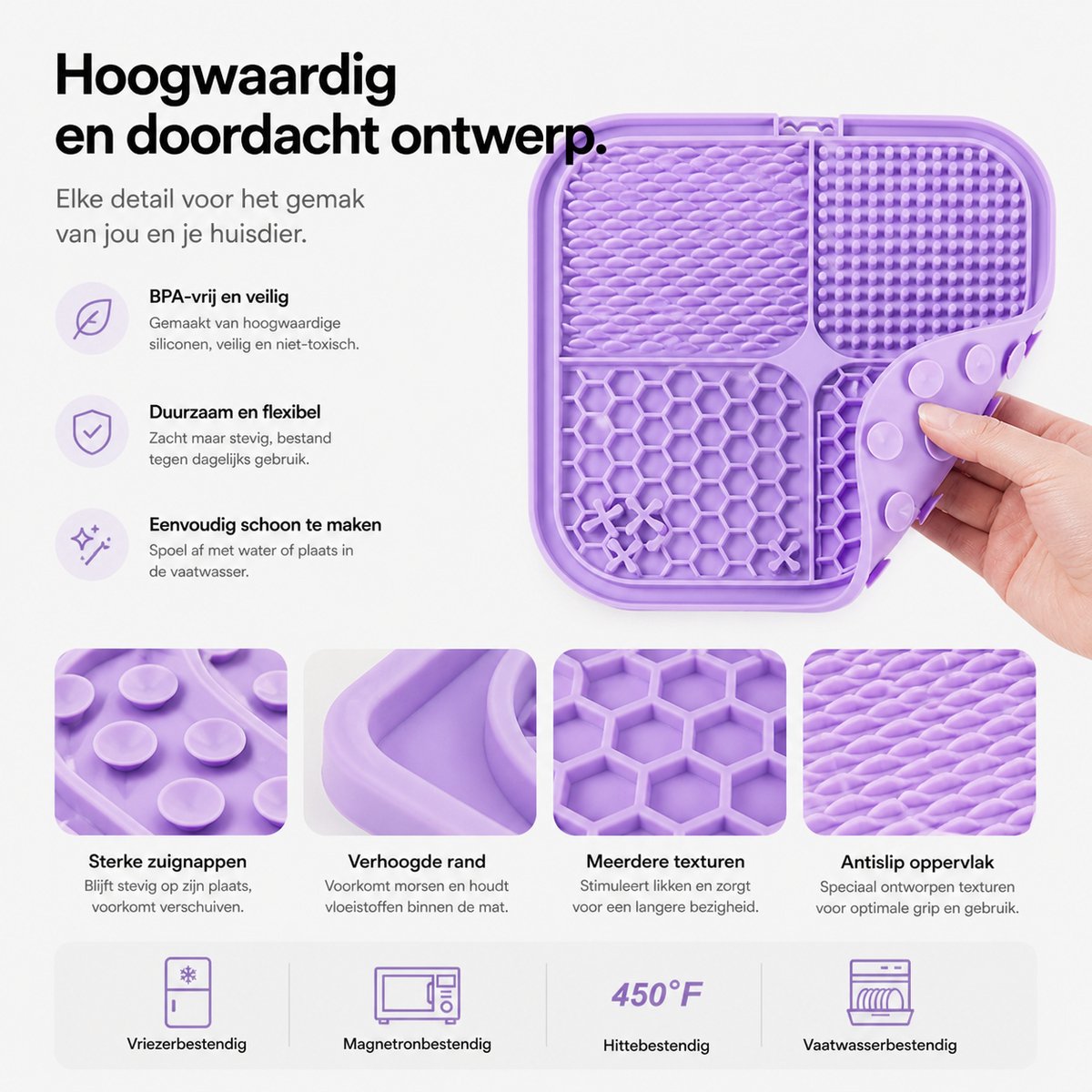 BOTC Likmat Hond met Silicone spatulas - Paars /Blauw thumbnail 5