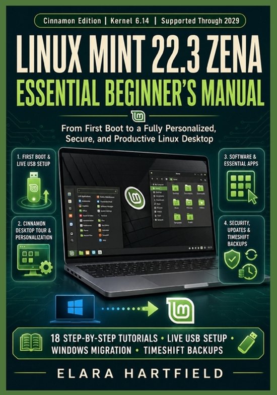 Linux Mint 22.3 Zena Essential Beginner's Manual - cover