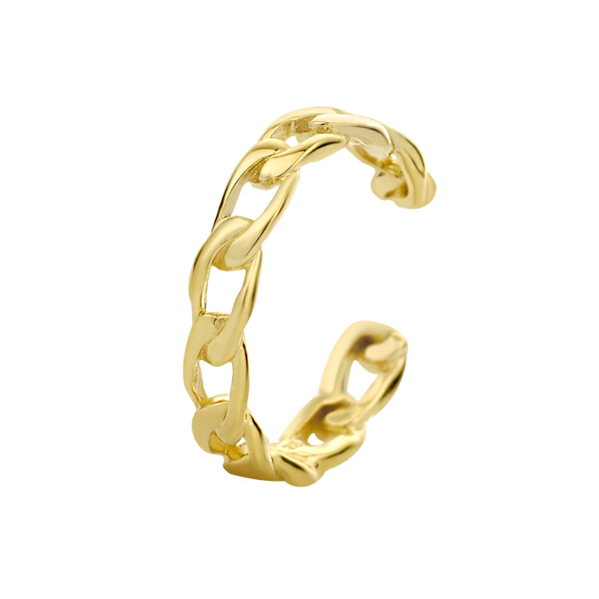 Earcuff Schakelvorm | Ø13 mm | Trendy Oorclip Zonder Gaatje | Per Stuk | Jonline