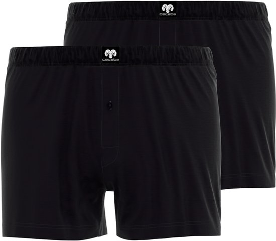 CECEBA Daytona 2-pack Heren Boxershorts wijd - Zwart