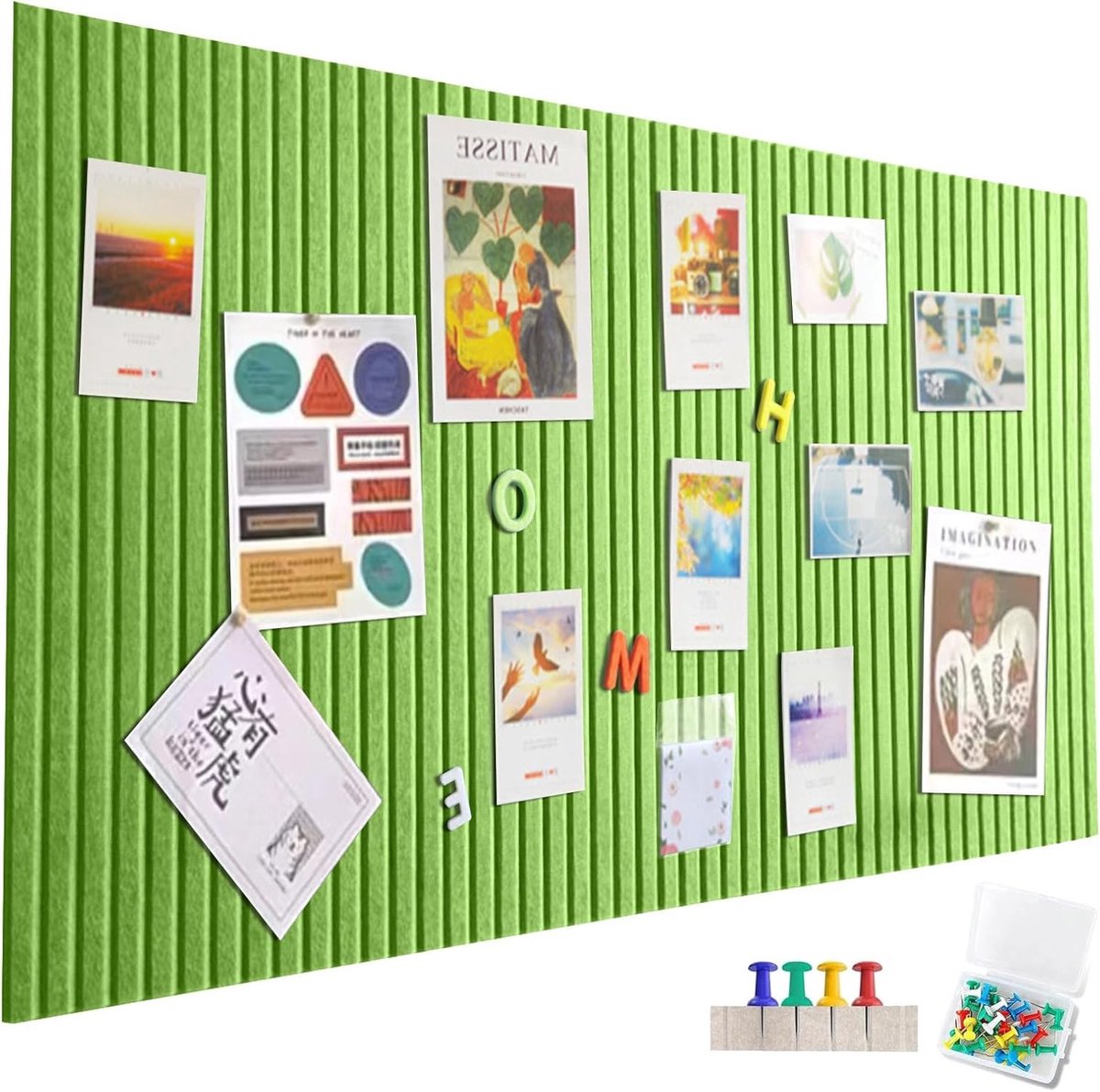 Groot Korken Bord van 60 x 40 cm, Vouwbaar en Decoratief, Ideaal voor Foto's en Notities, Zelfklevend en Dikte van 1 cm