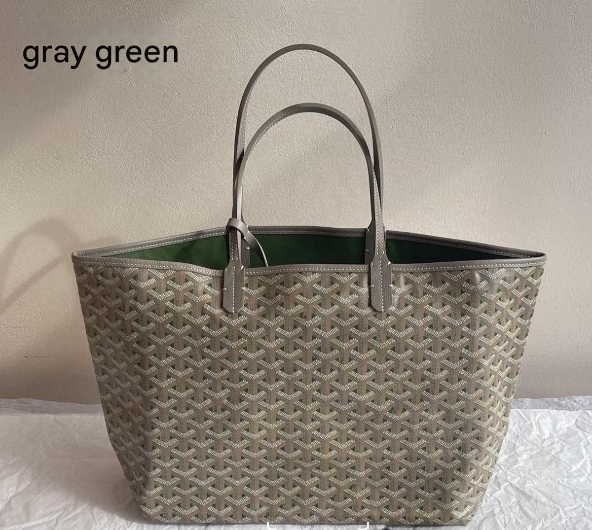 Killogood Dames Schoudertas - Handtas - Werktas - Shopper - Tote bag - Moeder- en kindpakket - Grijsgroene M