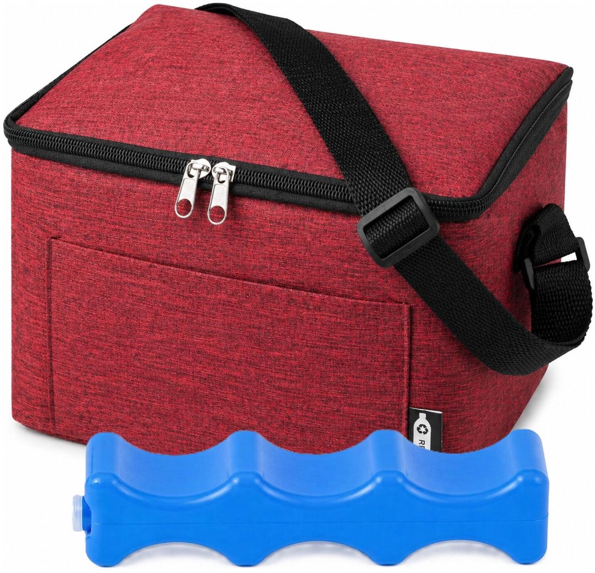 Impression Koeltas / lunchtas Isabella - voor sixpack blikjes - 3 liter - rood - incl koelelement