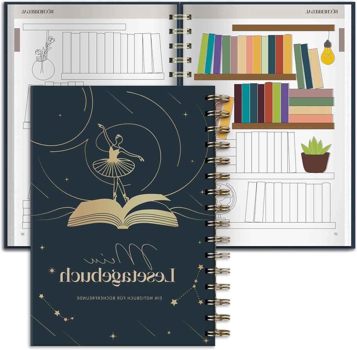 Ballet Themed Boek Journal in Donkerblauw - Perfect voor Notities, Dagboek en Creatieve Ideeën