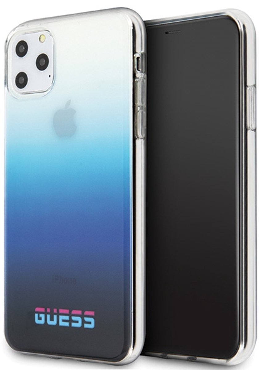 Blauw hoesje van Guess - Backcover - Gradient - iPhone 11 Pro Max - California - GUHCN65DGCNA