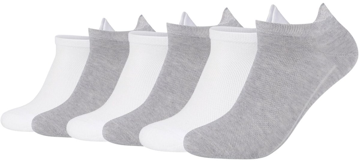camano, Unisex sokken, camano, ca-soft, katoen, zonder compressie, piquéboord, verstevigde hiel, verstevigde teen, handgekettelde teennaad, hielflap, 6-pack, sneakersokken, comfortabel, duurzaam, comfortabel.