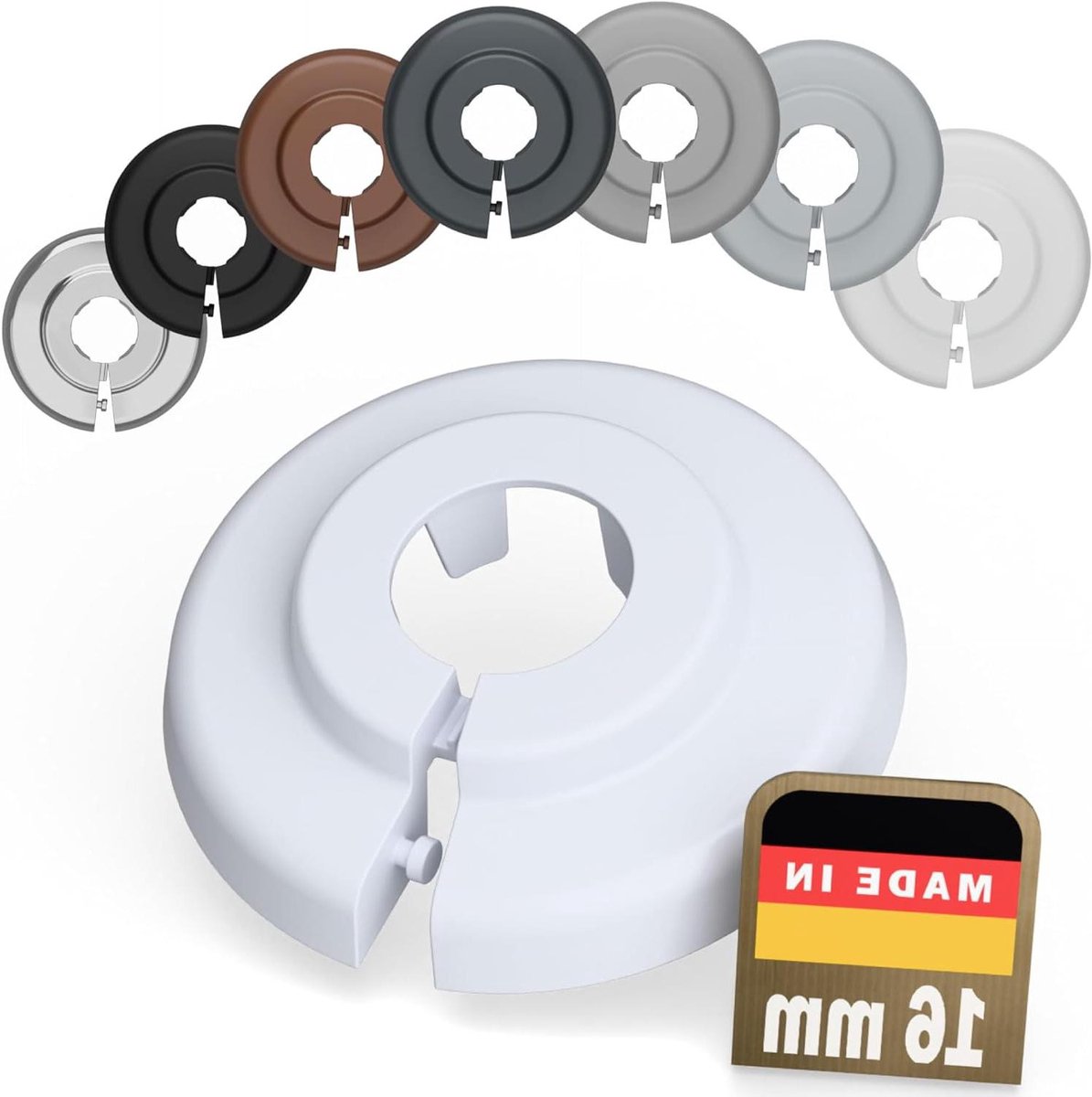 Radiator rozetten - Buis afdekking - Verfraaien leidingen - Snelle klik montage - 10 stuks 16mm - Wit