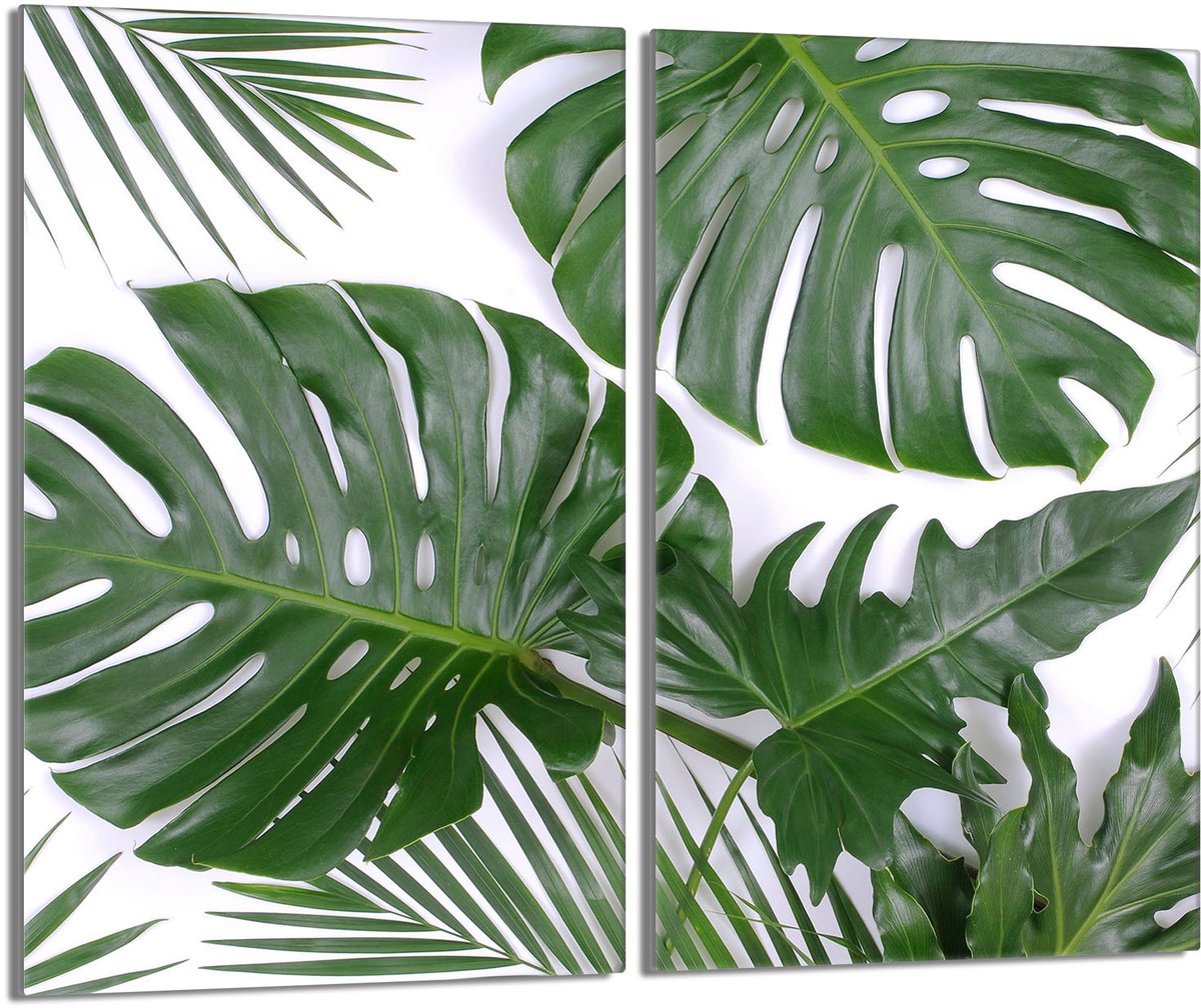TMK ArtDeko - Snijplank - Glas - Monstera - 2x 30x52