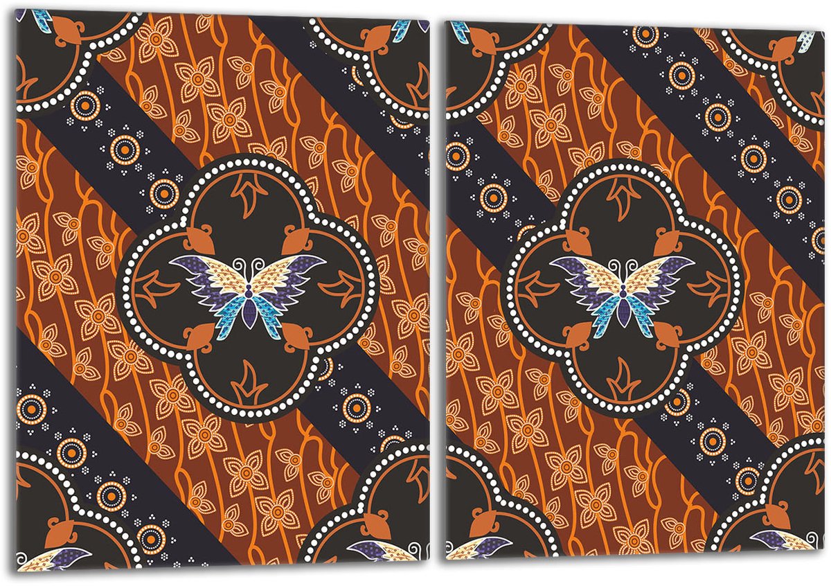 TMK ArtDeko Serie - Snijplank Glas - 40x52cm - Beschermpanel - Motief Met Vlinders