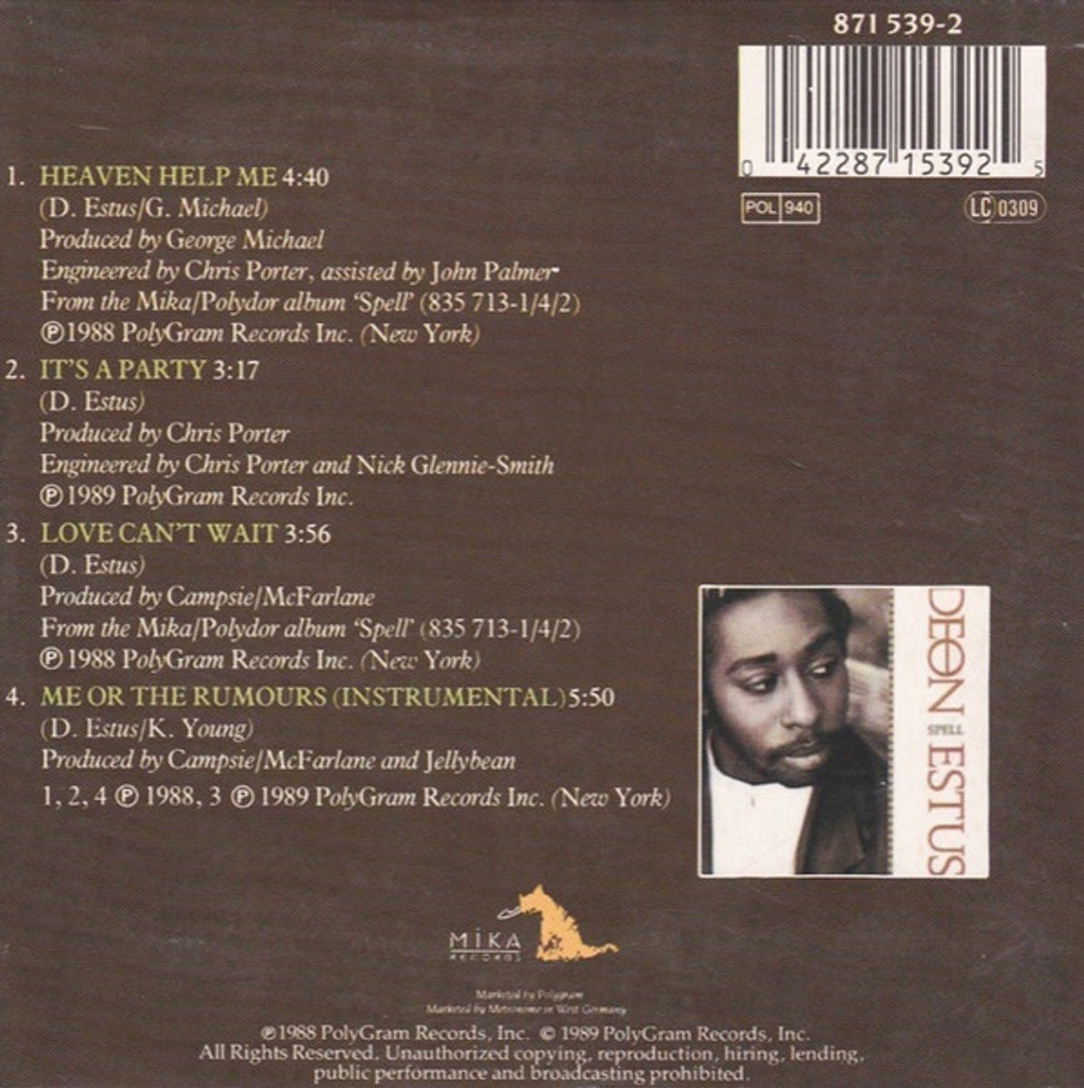 DEON ESTUS - Heaven Help Me (CDS)