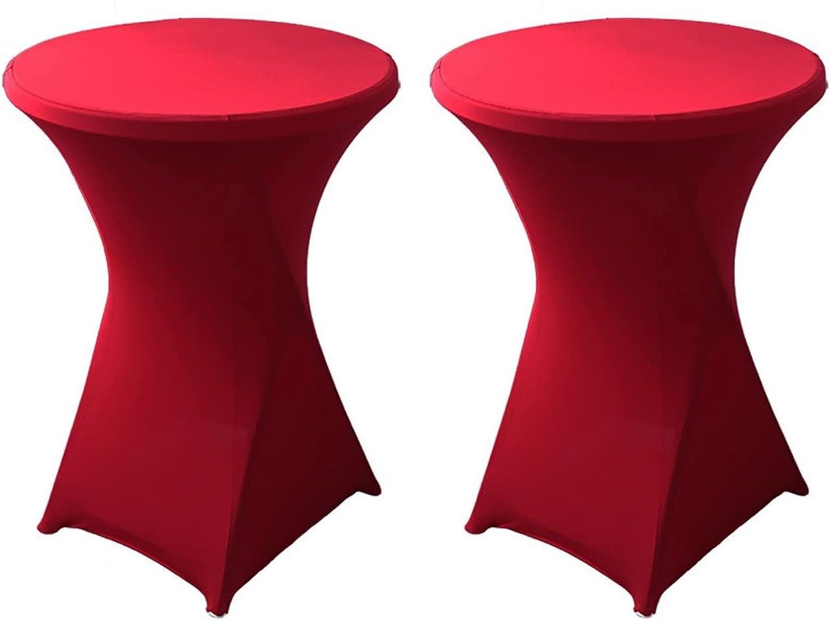Statafelhoezen Set - Tafelhoezen Bistrotafel - Feestelijke Ontvangst - Rekbaar Oxford Polyester - Ø 60-80 cm - U