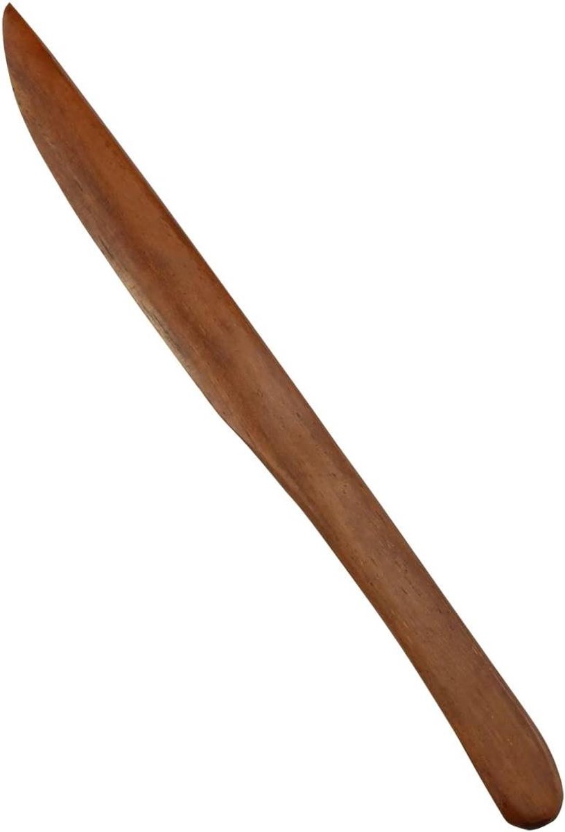 Houten Envelopopener - Briefopener Papier Snijden - Thuis Kantoor - Handgemaakt Mahoniehout - 25 cm - Bruin