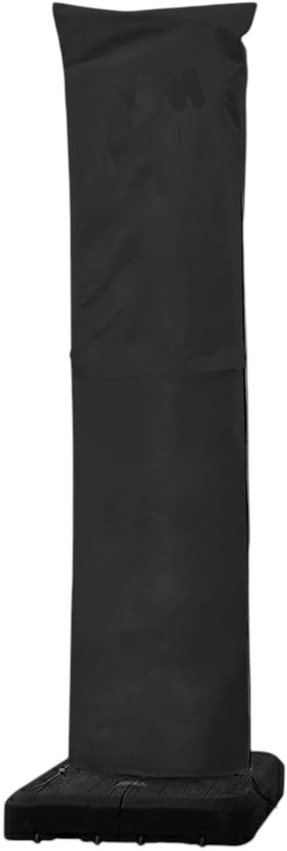 Parasolhoes Zweefparasol Waterafstotend 250 x 55 cm – Parasol Beschermhoes met Rits, Stok & Trekkoord – UV-bestendige Hoes voor Staande en Zweefparasol – Weerbestendige Tuinmeubel Bescherming Zwart