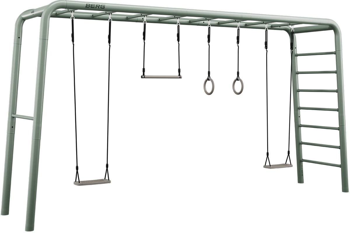 BERG PlayBase Extra Large + Active set, met 2 schommels, trapeze en turnringen