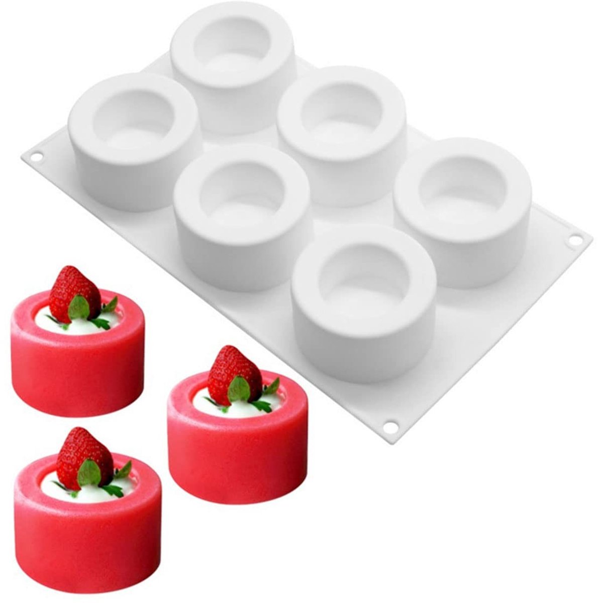 Siliconen Puddingvormpjes - 9 Herbruikbare Bakvormen voor Taarten, Muffins en IJs