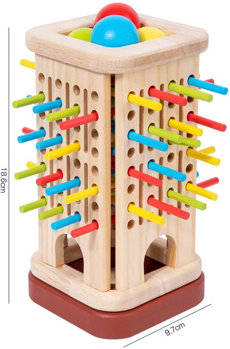 Montessori Houten Speelgoed 3-in-1 Stokspel – Educatief Spel voor Kleurherkenning – Cadeau 3 Jaar - Kinderspellen — afbeelding 3