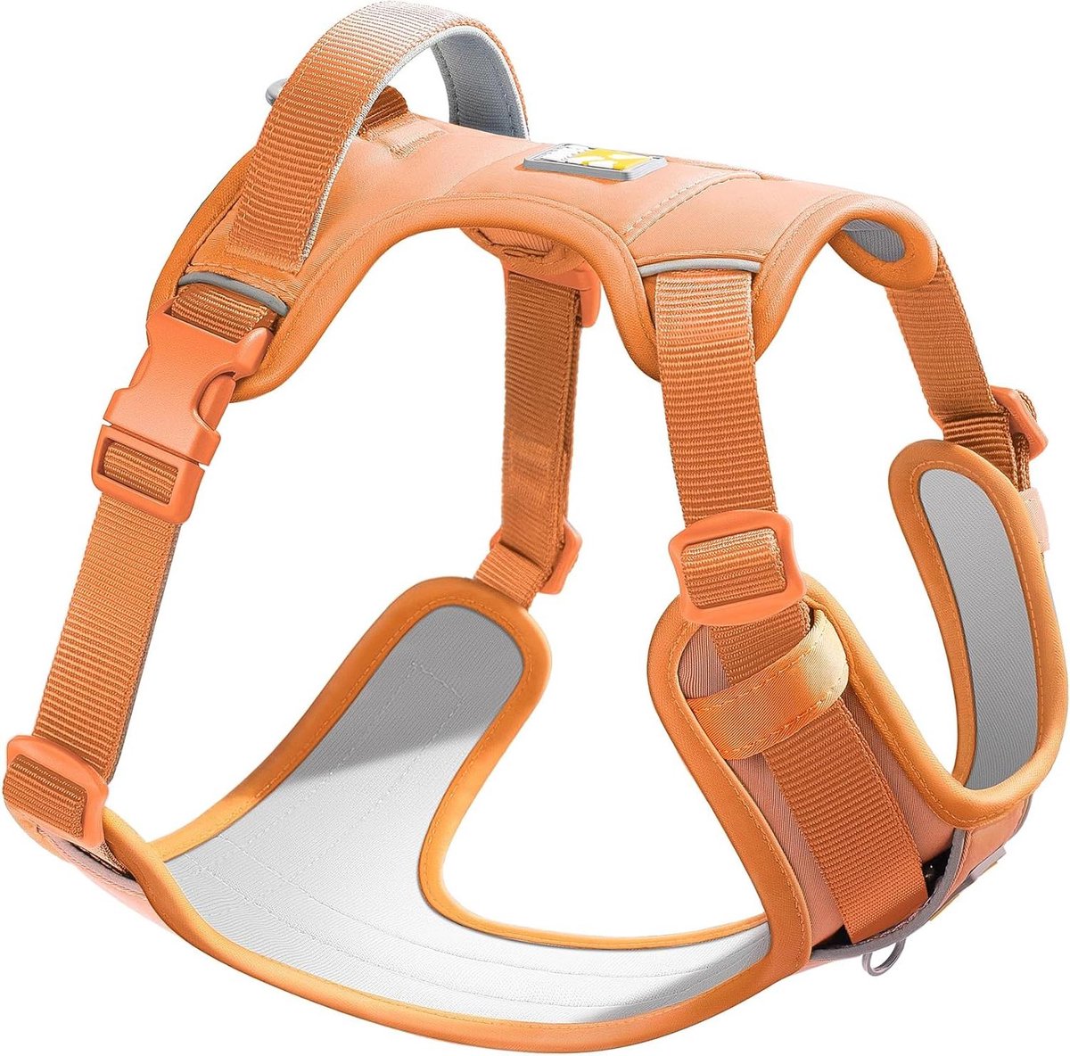 Hondentuig met Handvat - Honden Harnas - Veilige Wandelingen - Zilverionen Binnenstof - Maat M (40-54cm) - Koraal Oranje