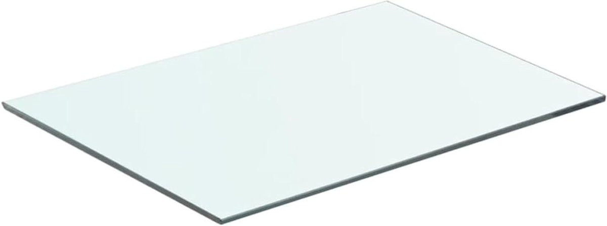 Glazen Wandplanken - Badkamerrek - Opbergen Badkamer - Gehard Glas - 50 x 30 cm - Transparant