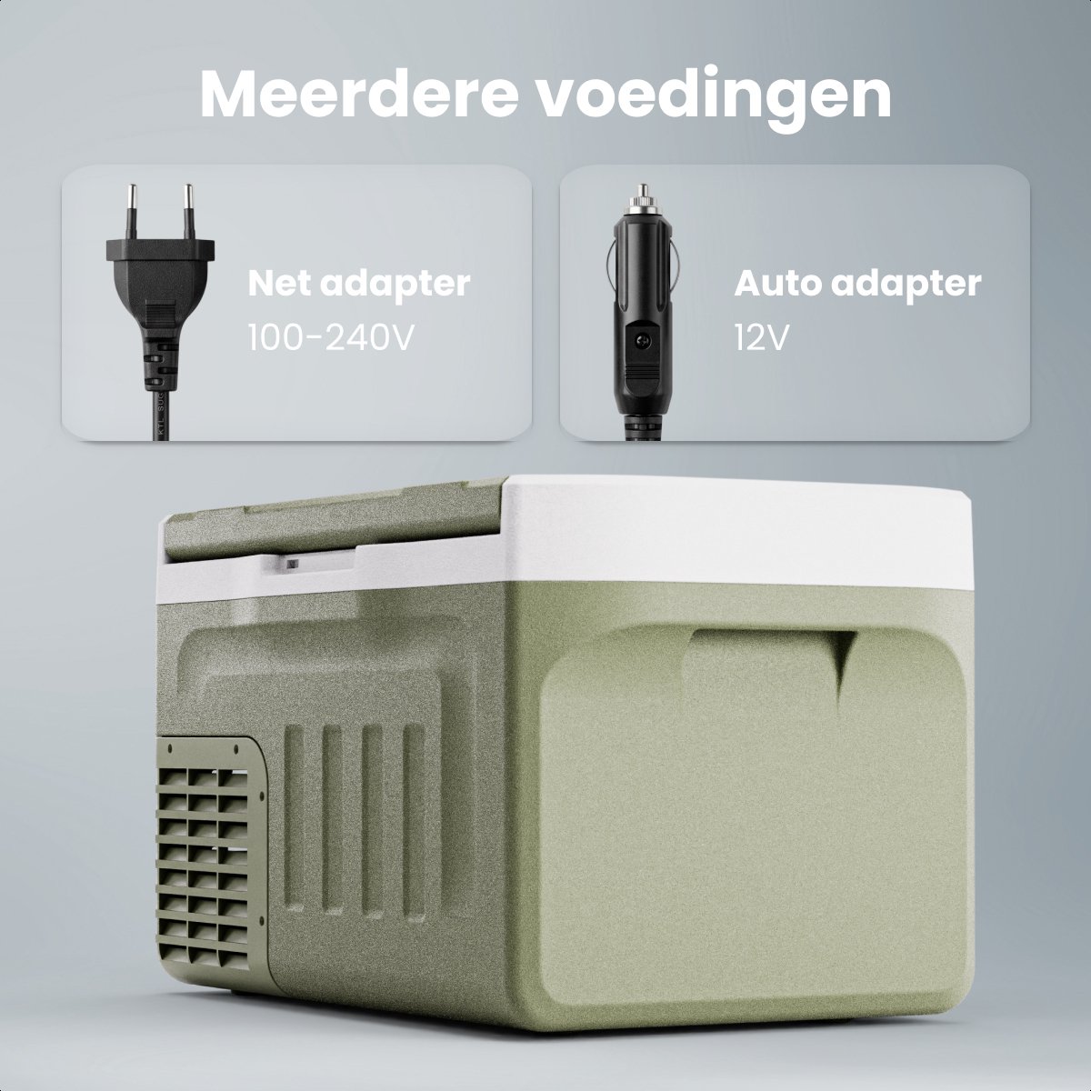 Auronic Elektrische Koelbox - Compressor - 21L - 12V en 240 volt - Camping Koelkast - Frigobox Auto - Groen – foto 4