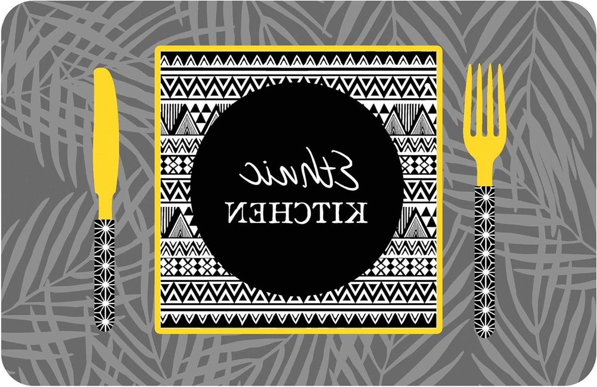 Placemat - Tafelkleed - Keuken Beschermen - Ondoorzichtig Ontwerp - 28.5 x 44 CM - Veelkleurig