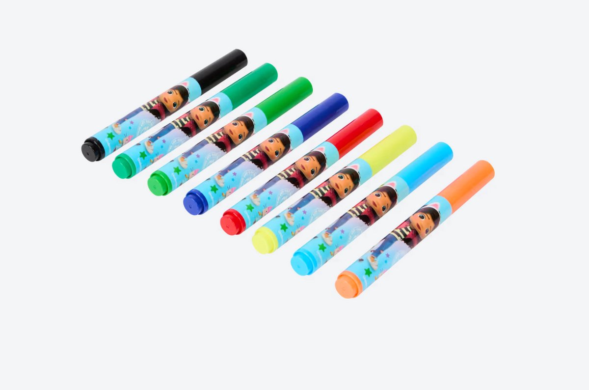 Cabbys Dollhous Stiften Uitwasbaar - 8 Kleuren - Kindvriendelijk - Kleurstiften Set voor Kinderen