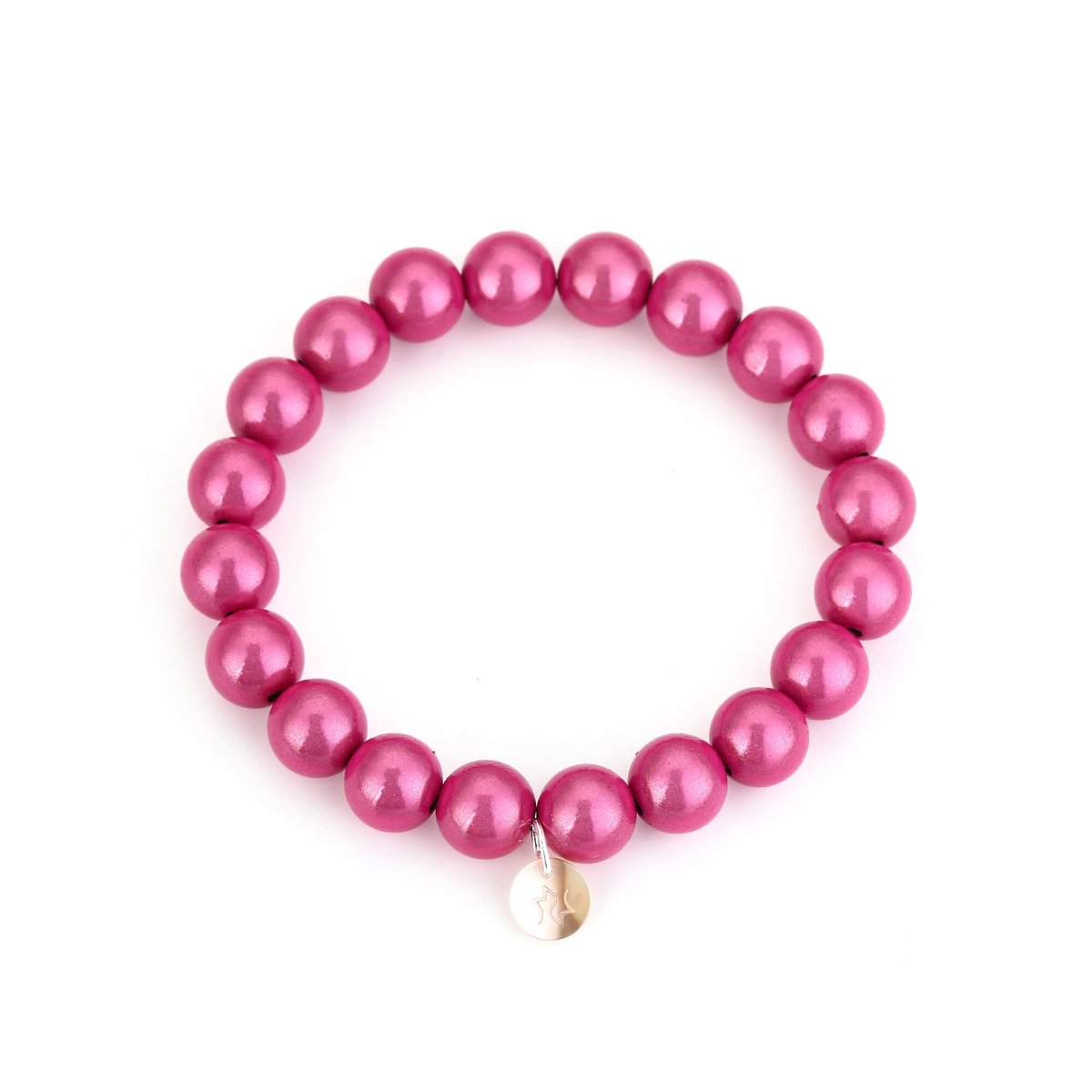 She life style - Lila in Love parelarmband met een klein bedeltje - Lila