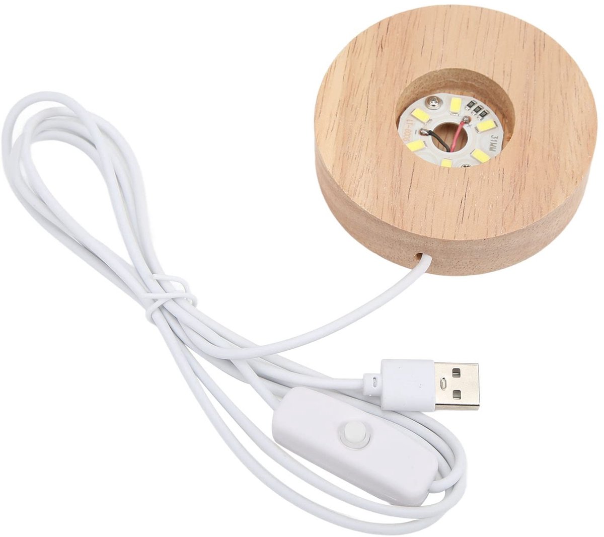 Allecto - Led-lichtbasis - Decoratie - Elegante stijl - Witte basis - USB-vloerlampen - Ge