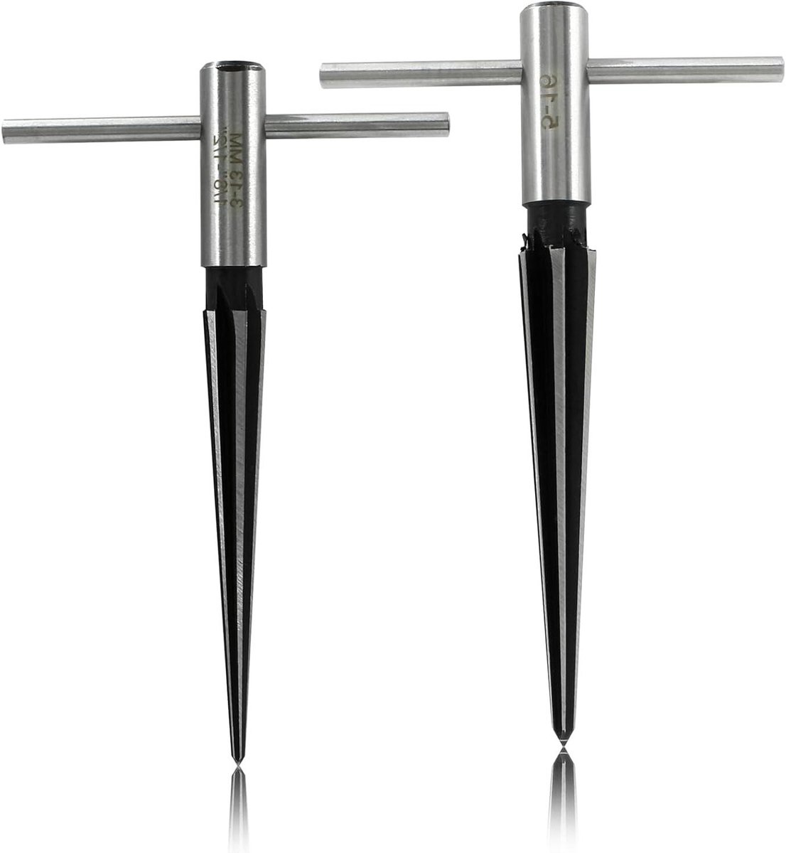 T-handvat Ruimer Set - Taps toelopende Ruimer - Metaal Hout Bewerken - Hoge Precisie - 3-16mm - Zilver