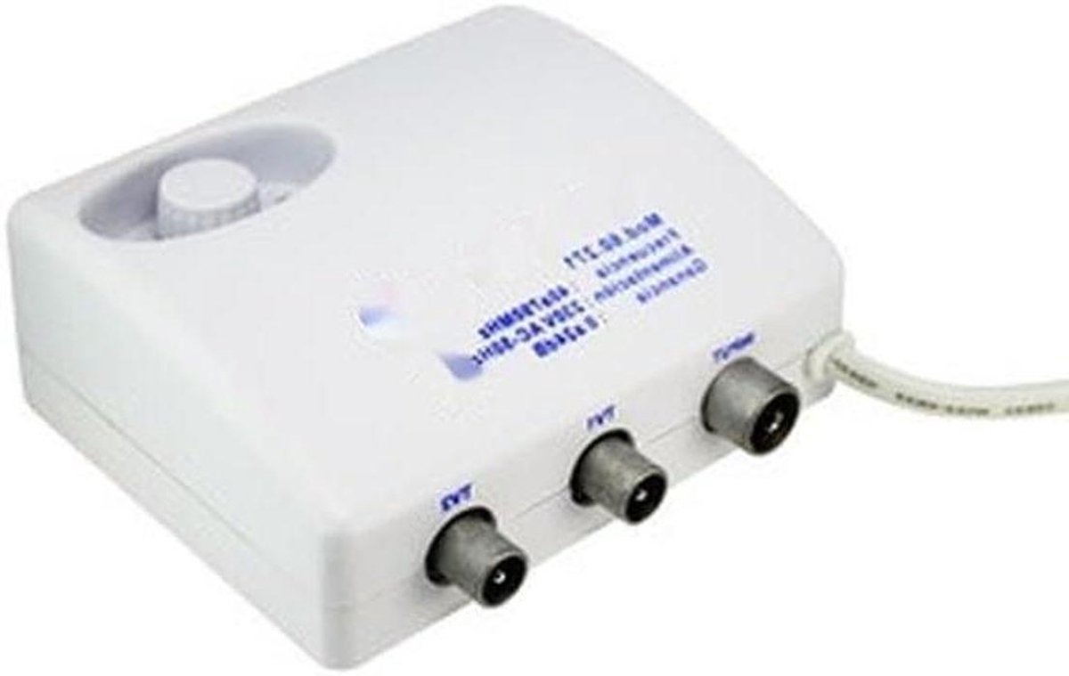 Antenneversterker - Signaalversterker TV - TV Signaal Verbeteren - Breed Frequentiebereik - 10 x 1 x 1 cm - Wit