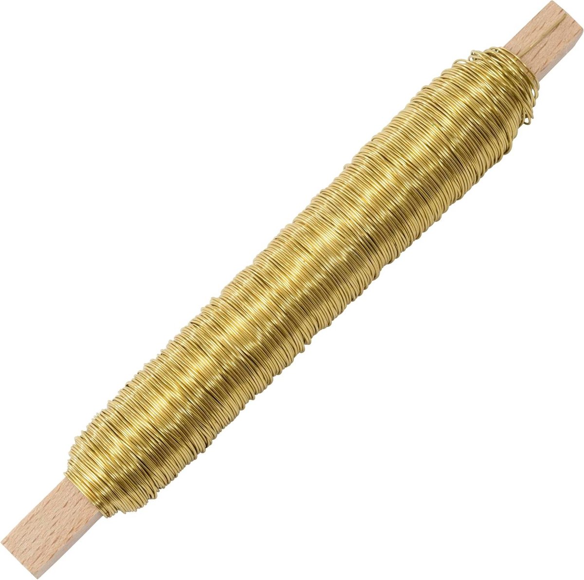 Wikkeldraad Bloemist - Bloemschikdraad Metaaldraad - Decoratie Maken - Fijn Buigzaam Metaal - 0.5 mm x 50 m - Goud